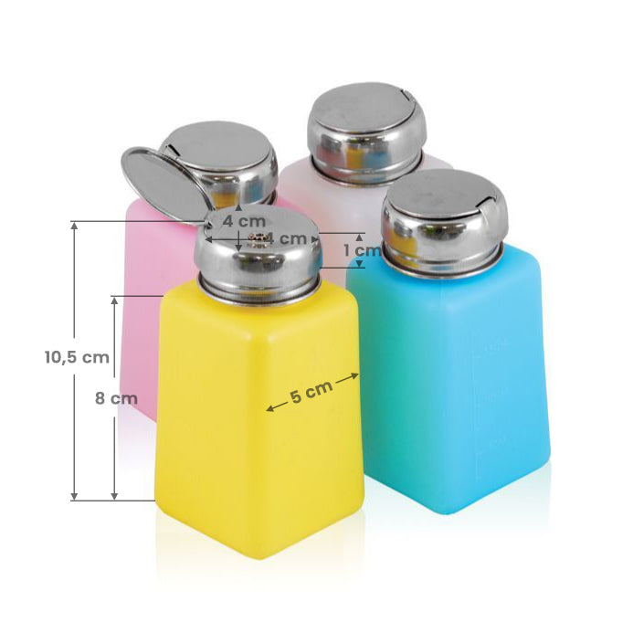 Boca s pumpicom, kromirana, 180 ml, miješana boja