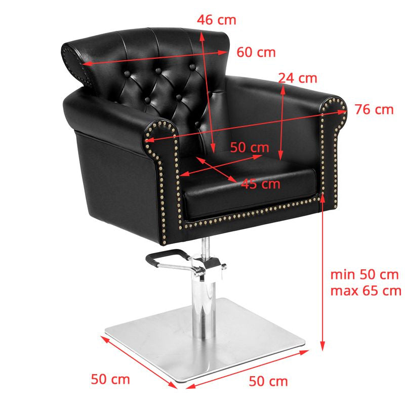 Gabbiano black berlin barber chair