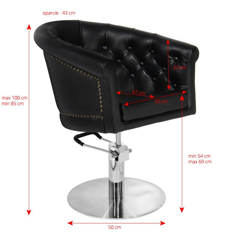 Gabbiano friseurstuhl london schwarz