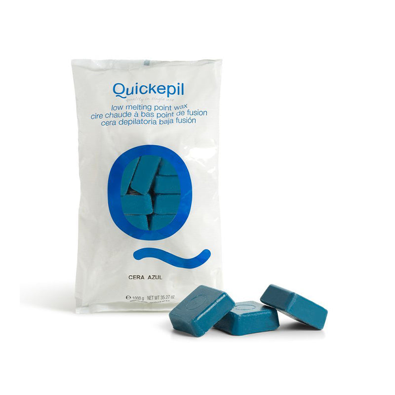 Quickepil tvrdi vosak za depilaciju bez traka 1 kg plavi