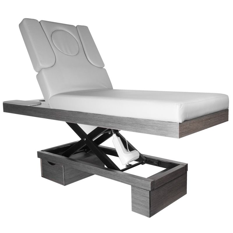 Spa cosmetic bed azzurro wood 815b heated light gray