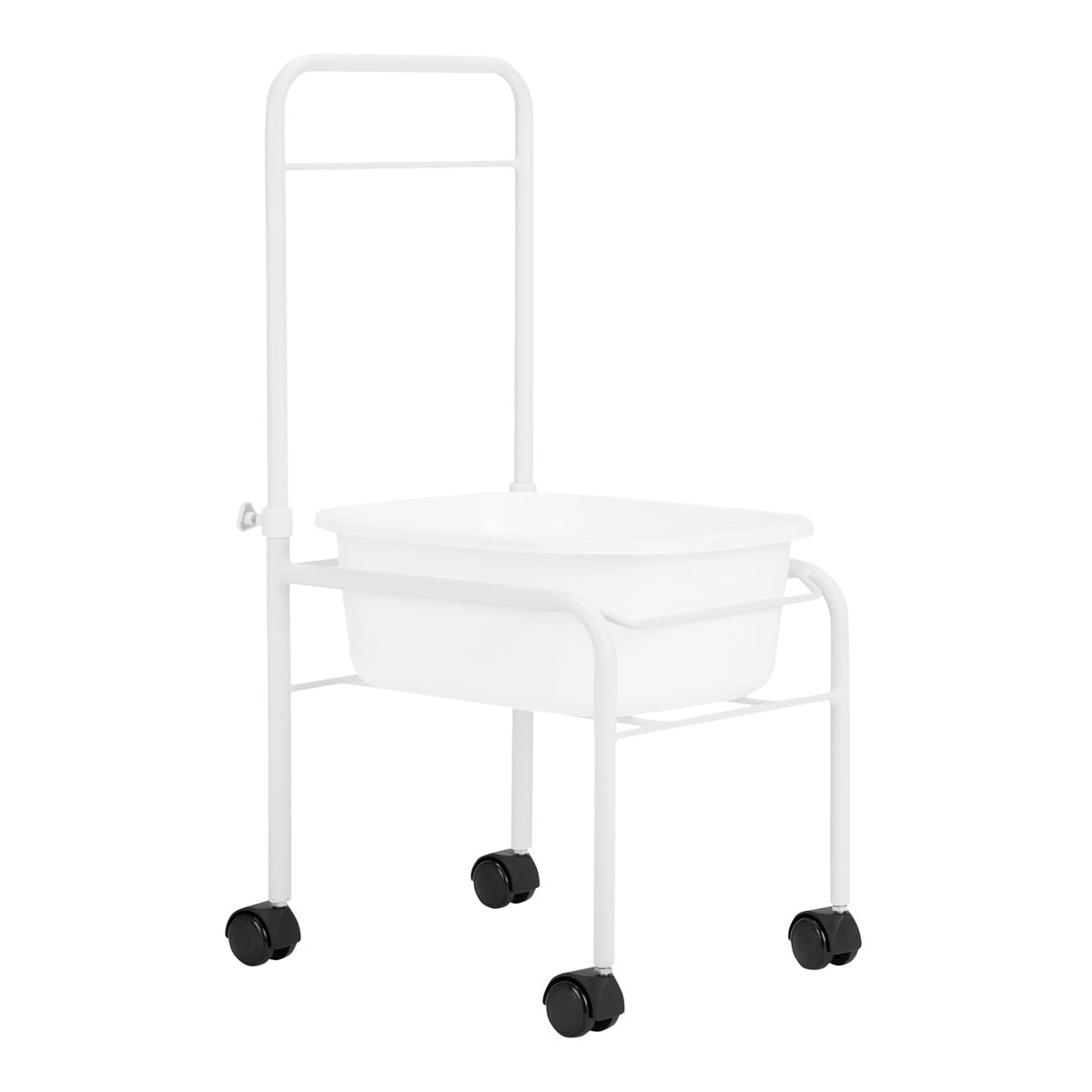 Bijeli pladanj za pedikuru na kotačima