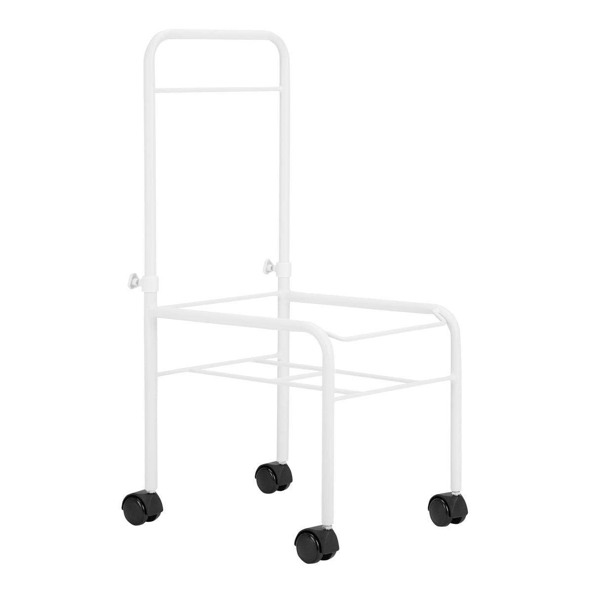 Bijeli pladanj za pedikuru na kotačima