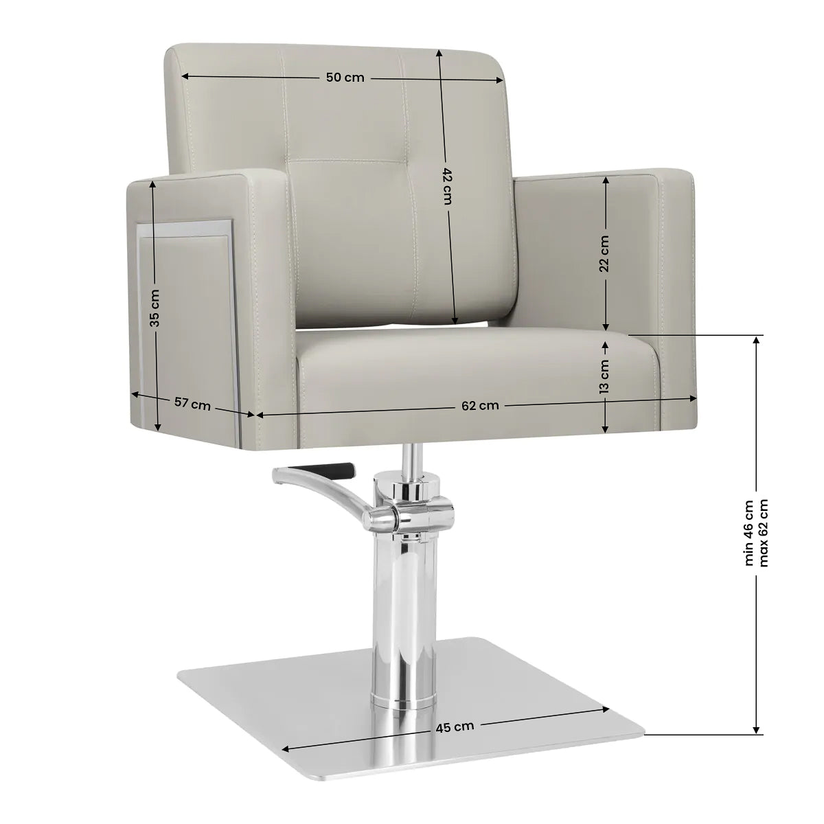 Gabbiano hairdressing chair Bergamo grey – CR NL GROUP B.V.