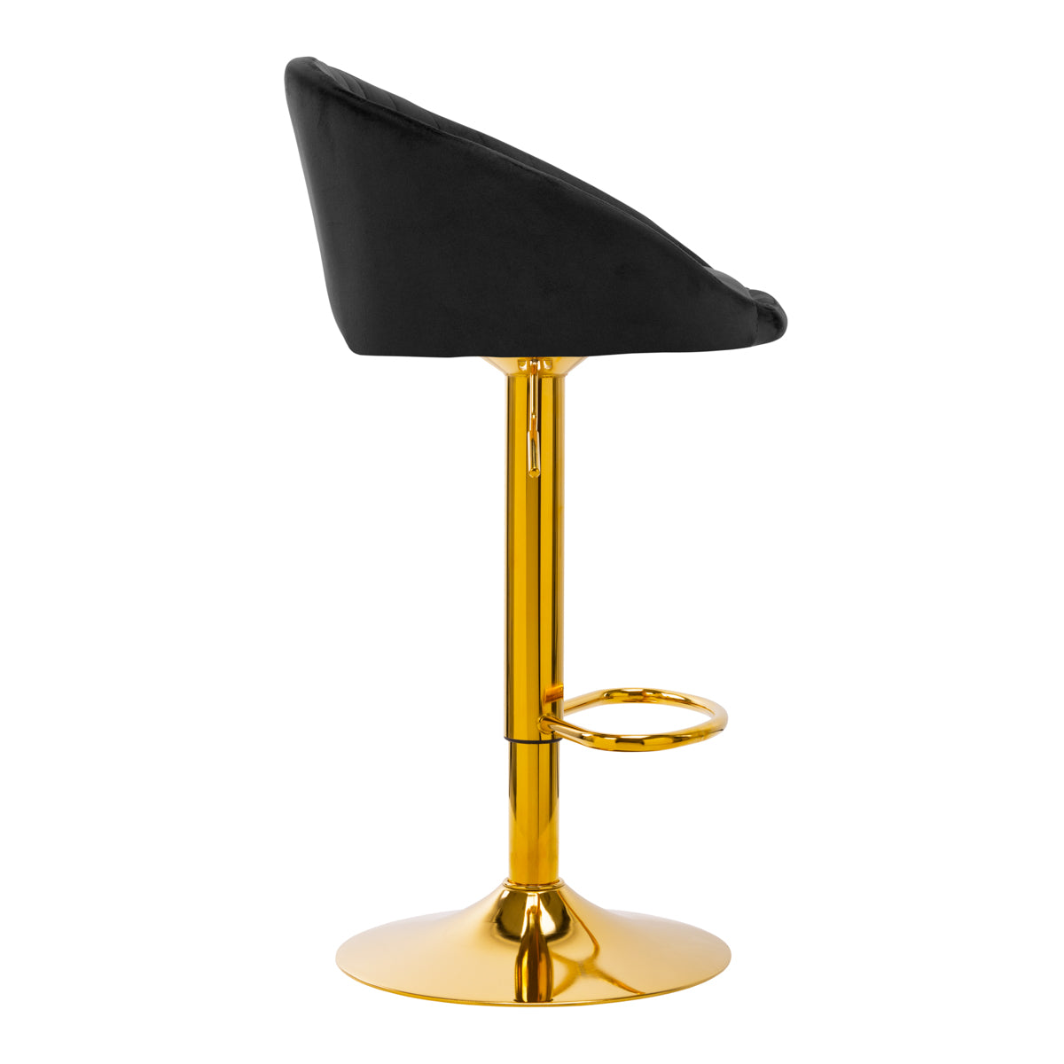 4Rico Barhocker QS-B16g Samt Schwarz