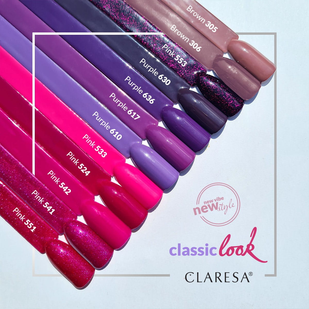 CLARESA hibridni lak za nokte RUŽIČASTI 542 - 5 g
