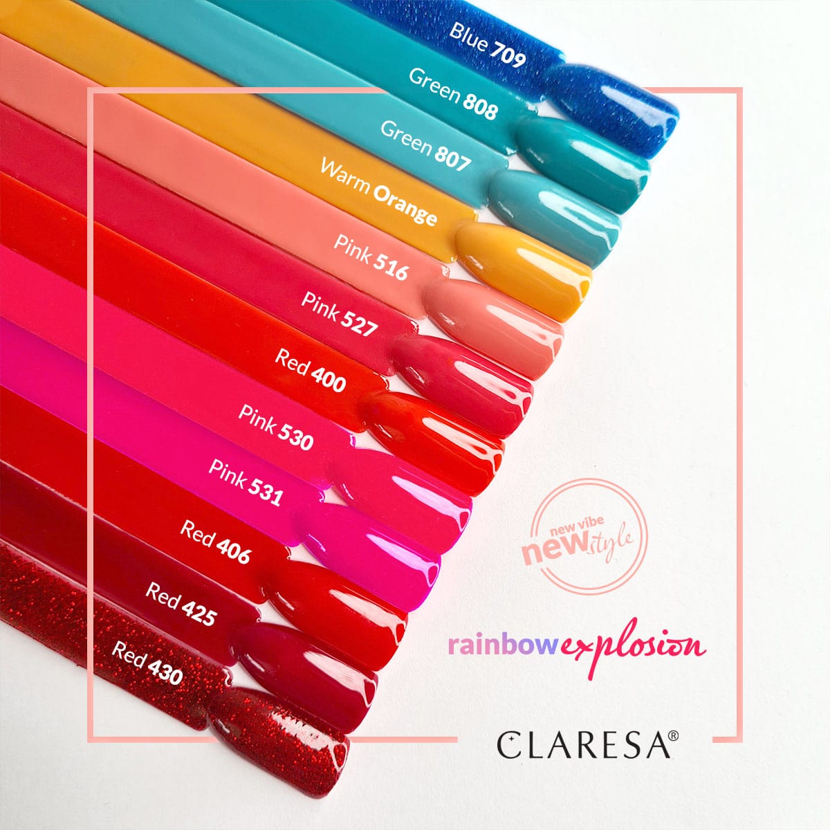 CLARESA Hybrid nail polish RED 425 -5g