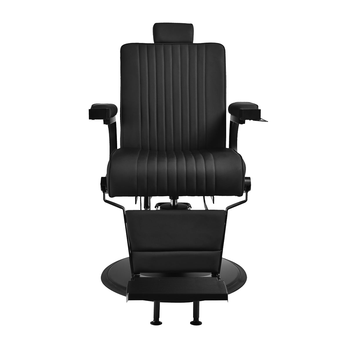 Gabbiano Levi Barber's Chair Schwarz mit schwarzem Gestell ohne Naht hinten
