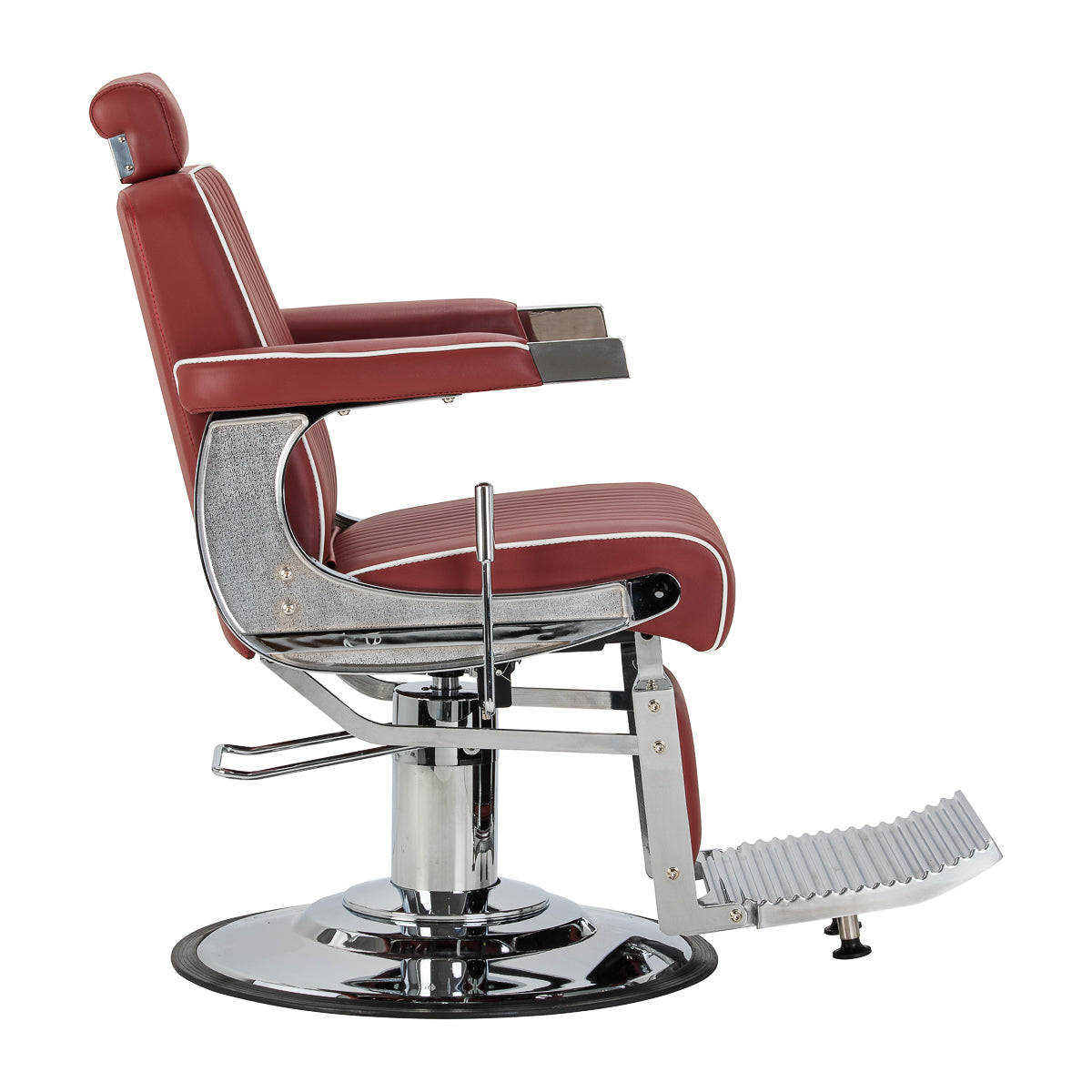 Gabbiano Visionerio Barberstuhl rot chrom frame