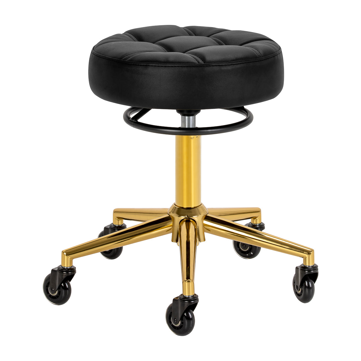 The Gabbiano D054G hairdressing Hocker gold weiß