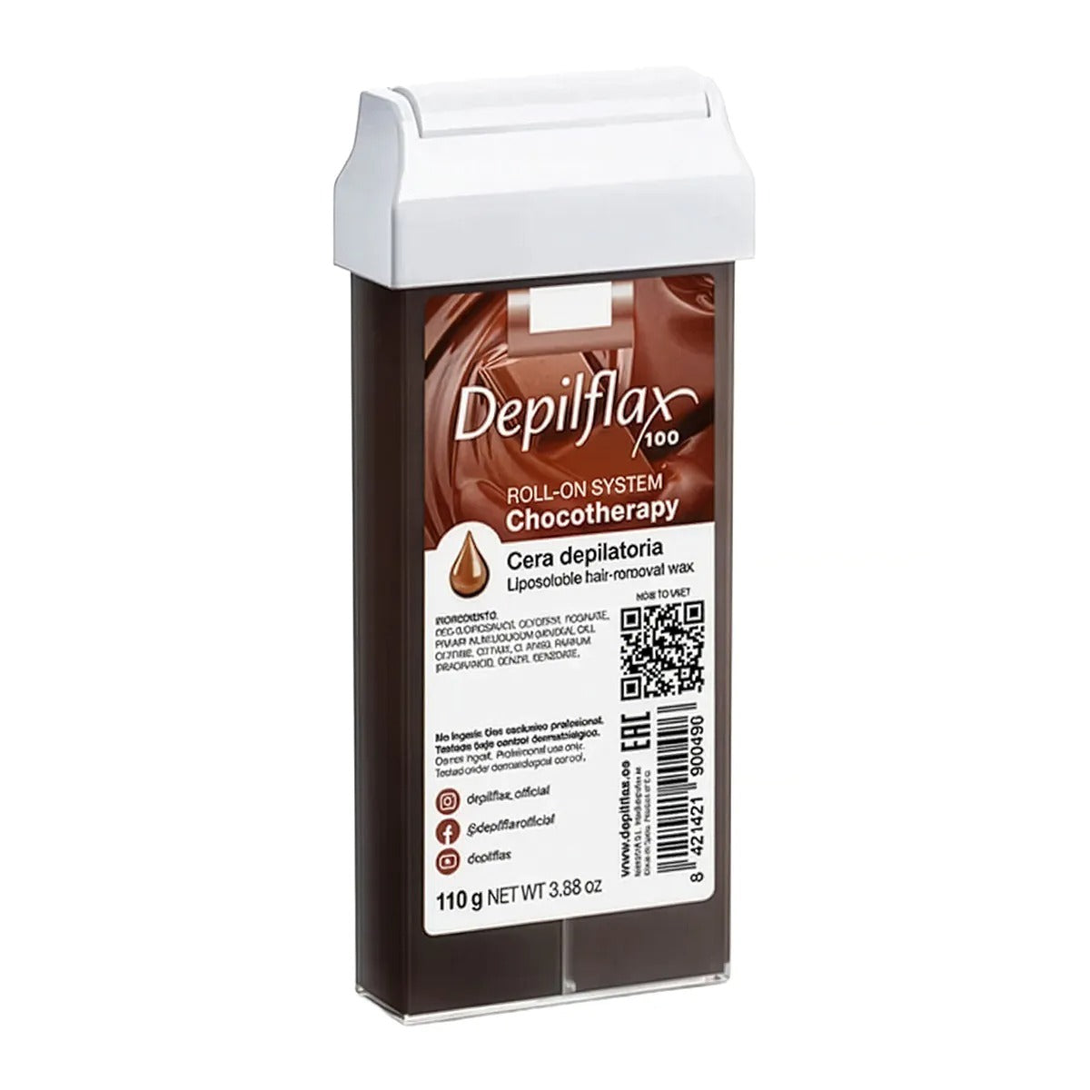 Depilflax 100 Vosak za depilaciju Roll-On Chocotherapy, 110 g