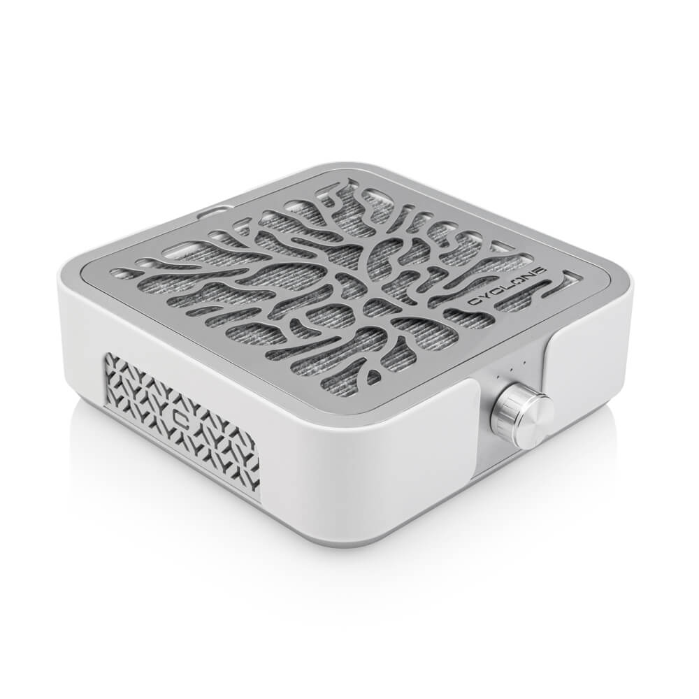 CYCLONE X3 SILVER 72W Nail Dust Collector for Manicure and Pedicure