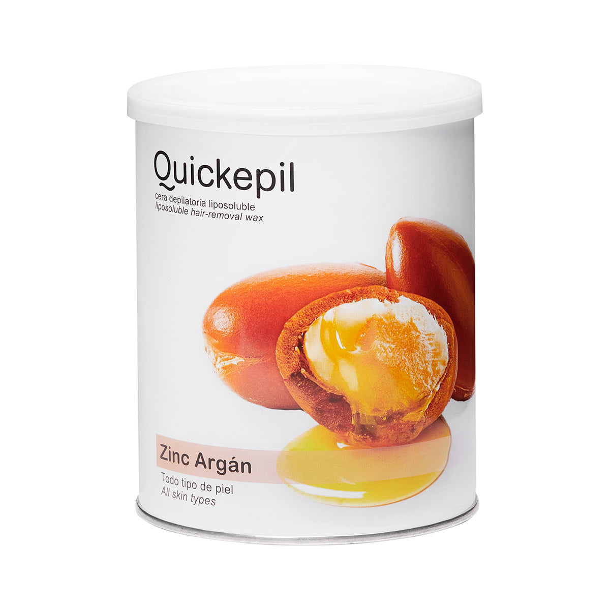 Quickepil depilacijski vosak limenka, cink-argan, 800 ml