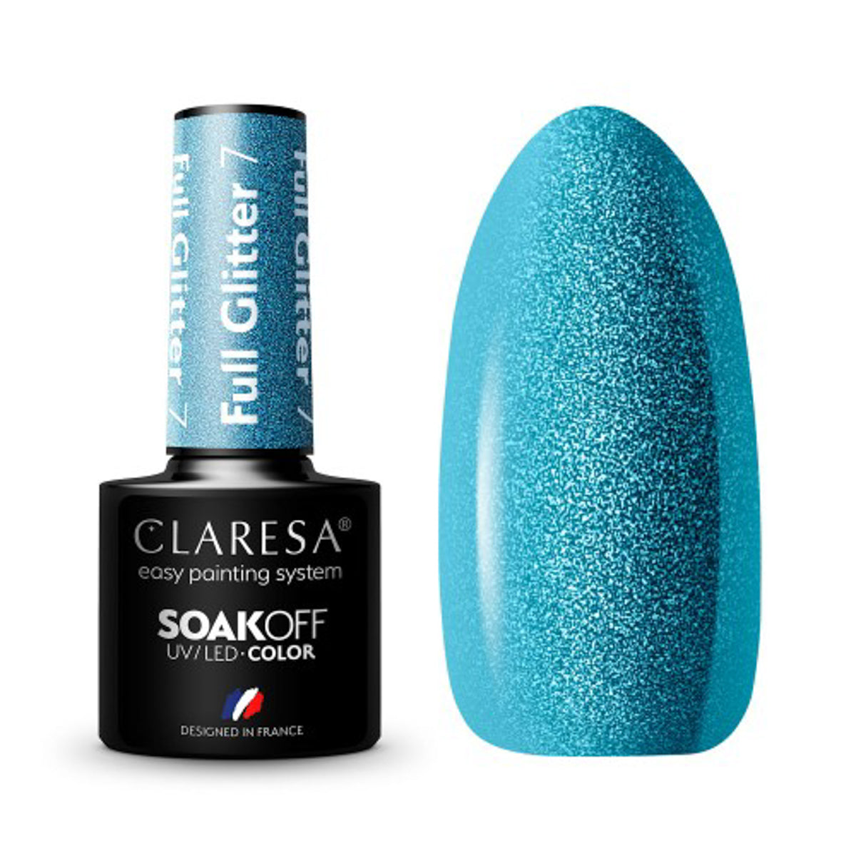 CLARESA Hybrid nail polish FULL GLITTER 7 -5g