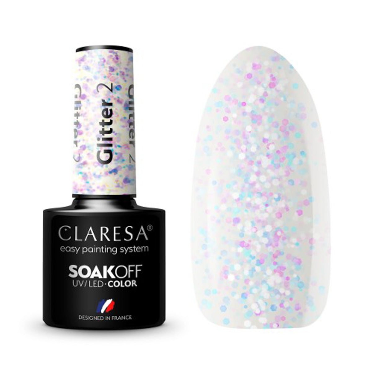 CLARESA Gel Politur GLITTER 2 -5g