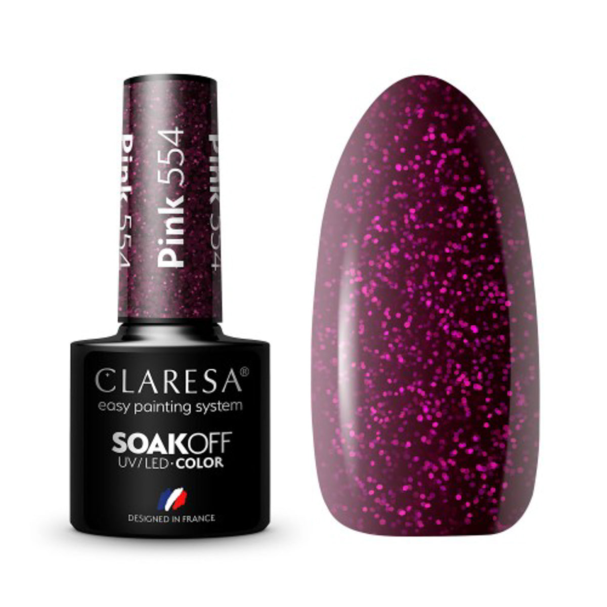 CLARESA Gel Politur PINK 554 -5g