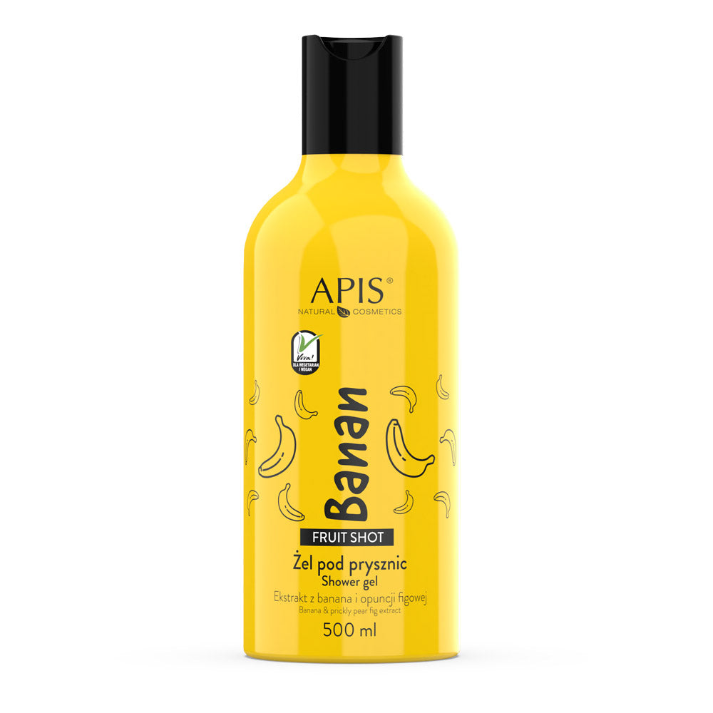 Apis Fruit Shot, gel za tuširanje s mirisom banane 500 ml