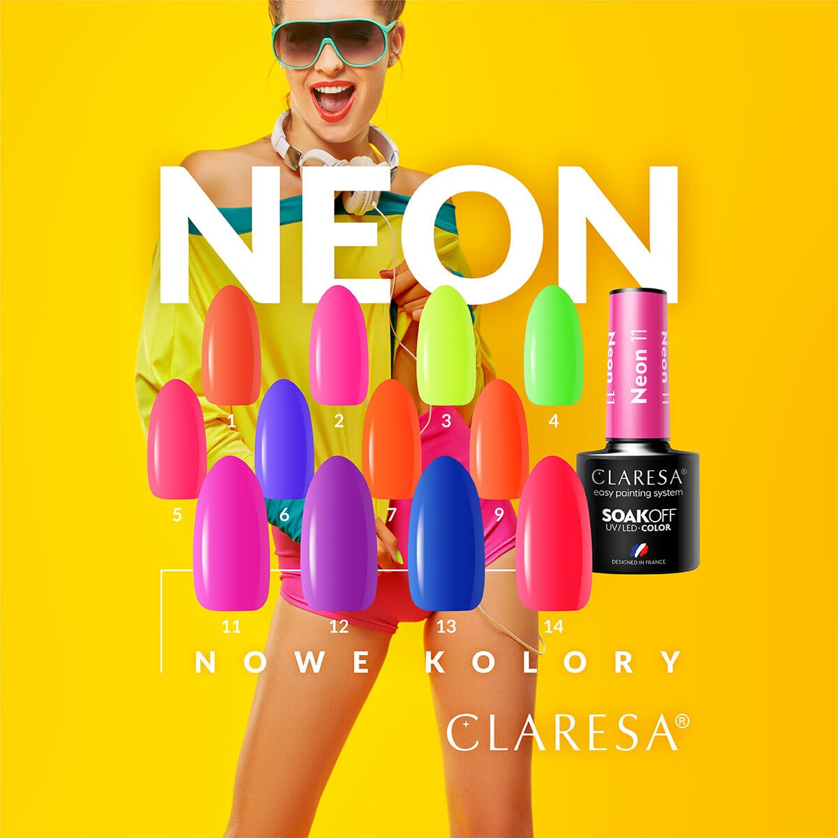 CLARESA Gel Politur NEON 13 -5g